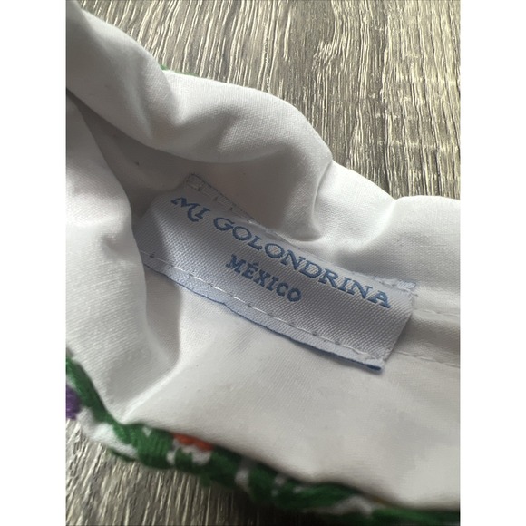 MI GOLONDRINA Hand Embroidered Knotted Headband Floral Stitched Embroidered Rare